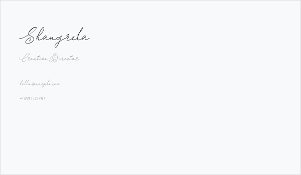 Shangrela Business Card