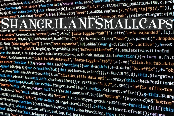 ShangriLaNFSmallCaps Шрифта examples