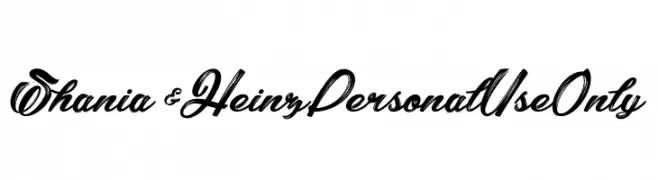 Shania & HeinzPersonalUseOnly  font caratteri gratis