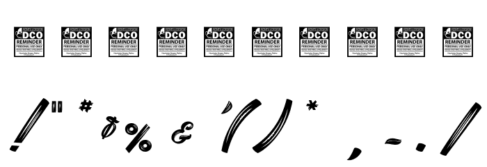 Shania & HeinzPersonalUseOnly Font OTHER CHARS
