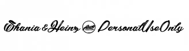 Shania&Heinz_PersonalUseOnly  Fuentes Gratis Descargar