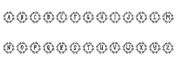 Shantana Christmas Monogram Reg Font LOWERCASE