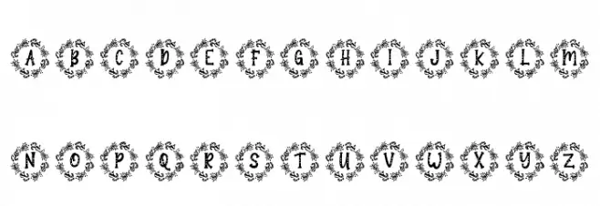 Shantana Christmas Monogram Reg 字体 小写