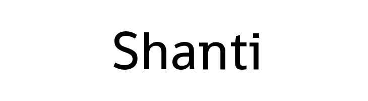 Shanti  フリーフォントのダウンロード