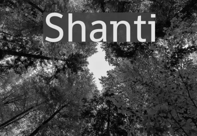 Shanti Font examples