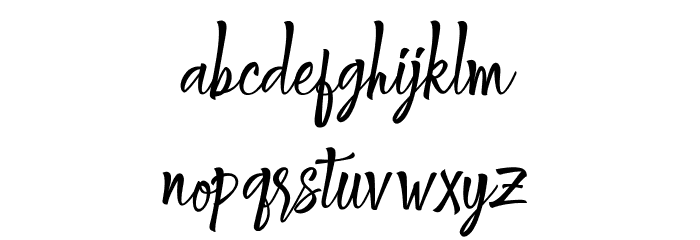 ShantikaScript Font LOWERCASE