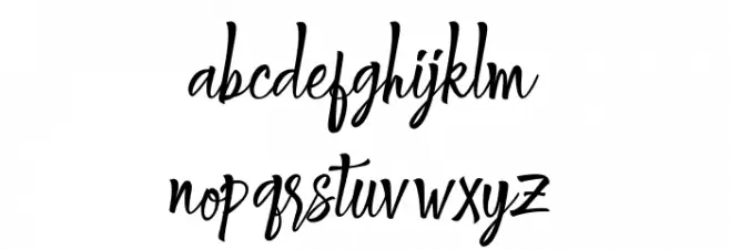 ShantikaScript フォント 小文字