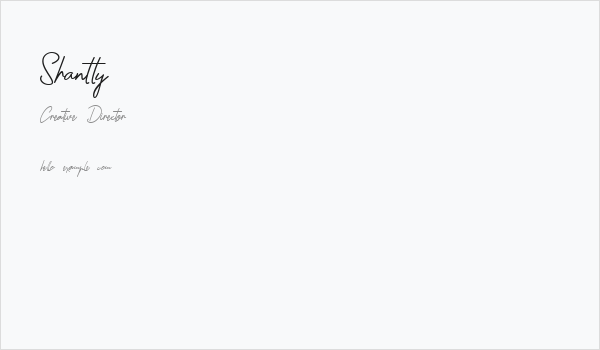 Shantty Business Card