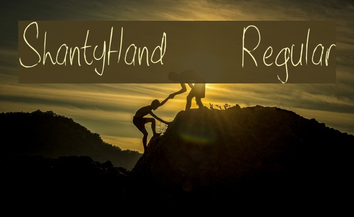 ShantyHand-Regular Font examples