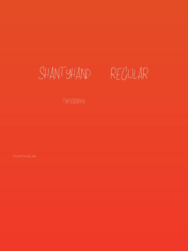 ShantyHand-Regular Poster
