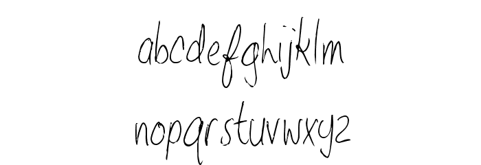 ShantyHand-Regular Font LOWERCASE