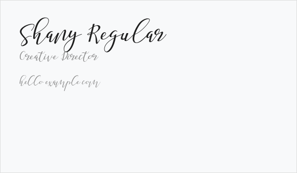 Shany Regular Business Card
