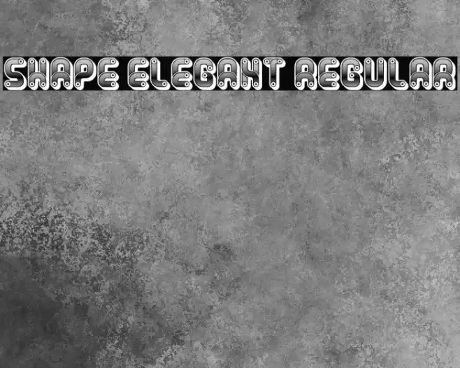 Shape Elegant Regular Font examples