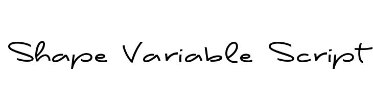Shape Variable Script  フリーフォントのダウンロード