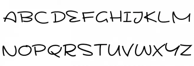 Shape Variable Script Font Litere mari