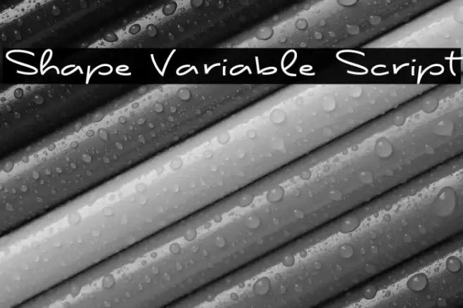 Shape Variable Script Font examples