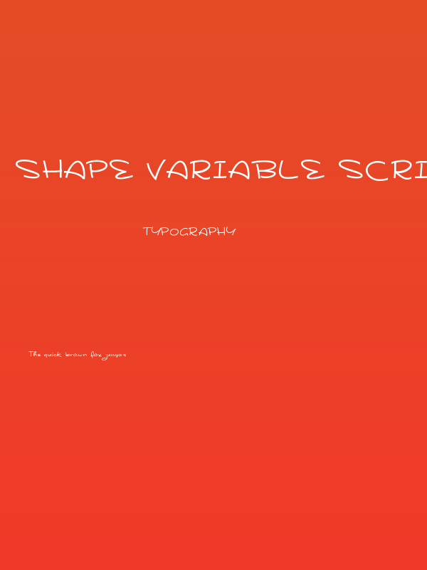 Shape Variable Script Poster