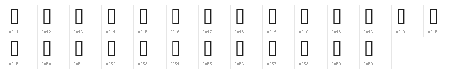 ShapeAbet Character Map