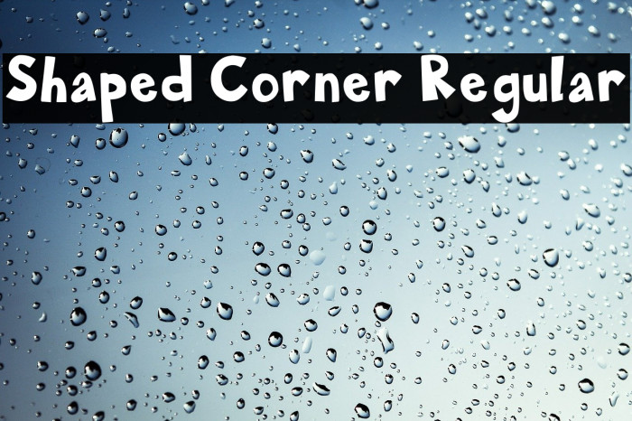 Shaped Corner Regular Font examples