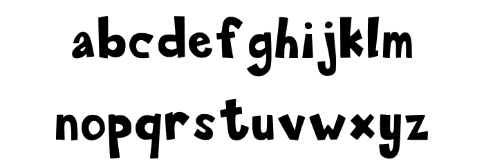 Shaped Corner Regular Font LOWERCASE