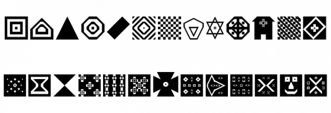 Shapes Regular 字体 大写