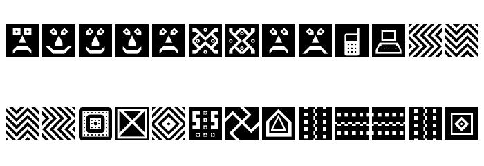 Shapes Regular Font LOWERCASE