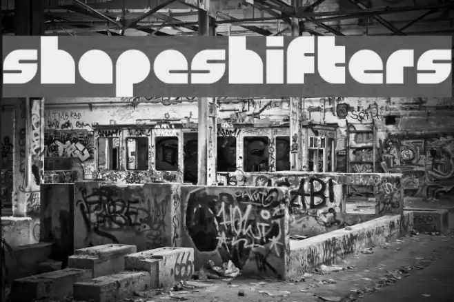 Shapeshifters Font examples