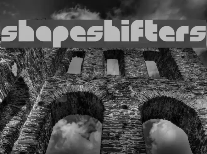 Shapeshifters Font examples