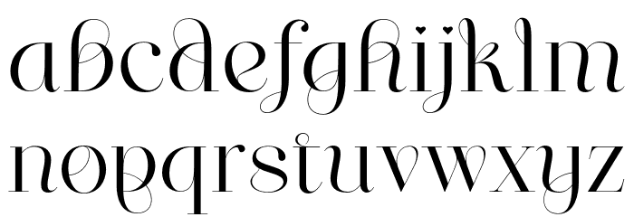 ShapingHeartDEMO Font LOWERCASE