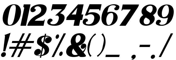 Shaqilla Italic Font OTHER CHARS
