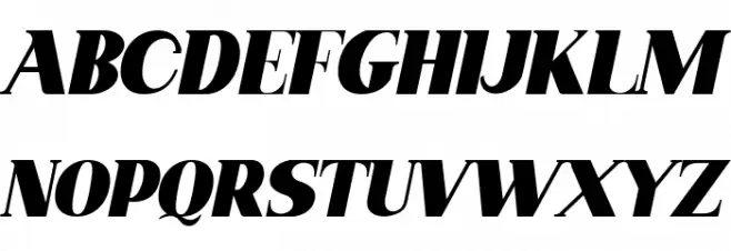 Shaqilla Italic फ़ॉन्ट अपरकेस