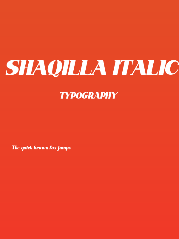 Shaqilla Italic Poster