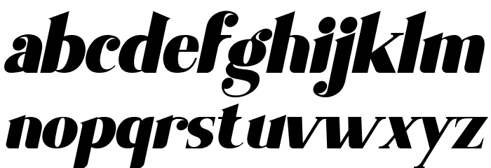 Shaqilla Italic Font LOWERCASE