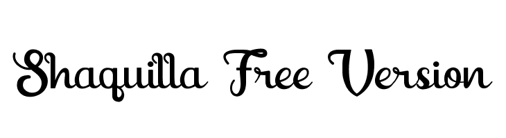 Shaquilla Free Version Font