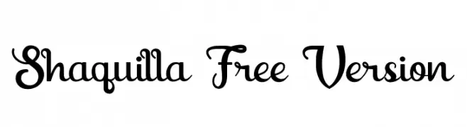 Shaquilla Free Version  تنزيل الخطوط