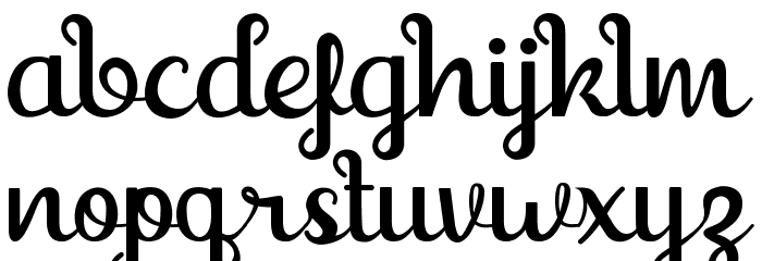 Shaquilla Free Version Font LOWERCASE