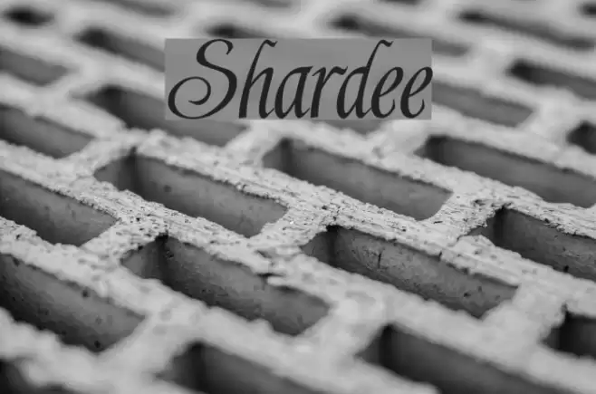 Shardee Font examples