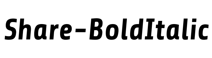Share-BoldItalic Font