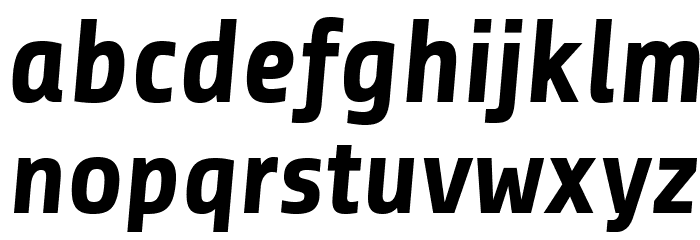 Share-BoldItalic Font LOWERCASE