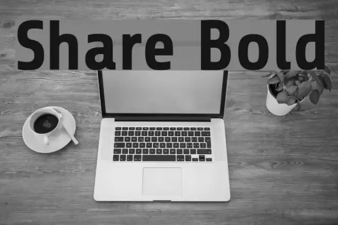 Share Bold Font examples
