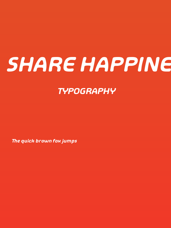 Share Happiness Around Italic Poster
