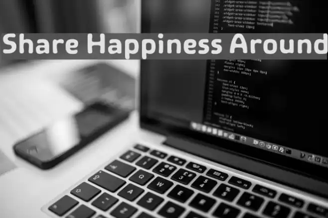 Share Happiness Around Font examples