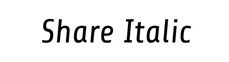 Share Italic  免费字体下载