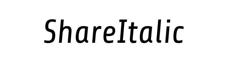 Share Italic  font caratteri gratis