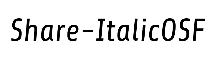 Share-ItalicOSF  Frei Schriftart Herunterladen