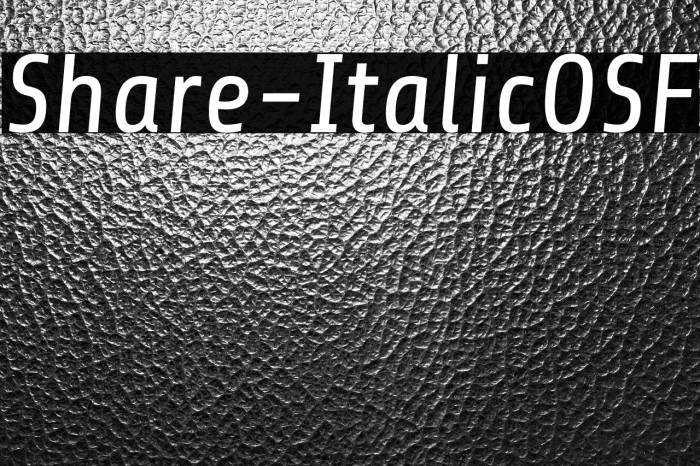 Share-ItalicOSF Example 3