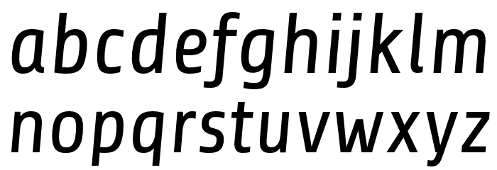 Share-ItalicOSF Font LOWERCASE