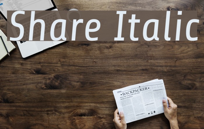 Share Italic Font examples