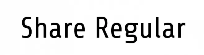 Share Regular  フリーフォントのダウンロード