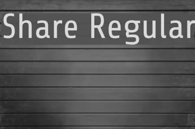 Share Regular Schriftart examples